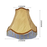 abat jour tissu floral broderie franges beige luxe décoration lampe table murale moderne