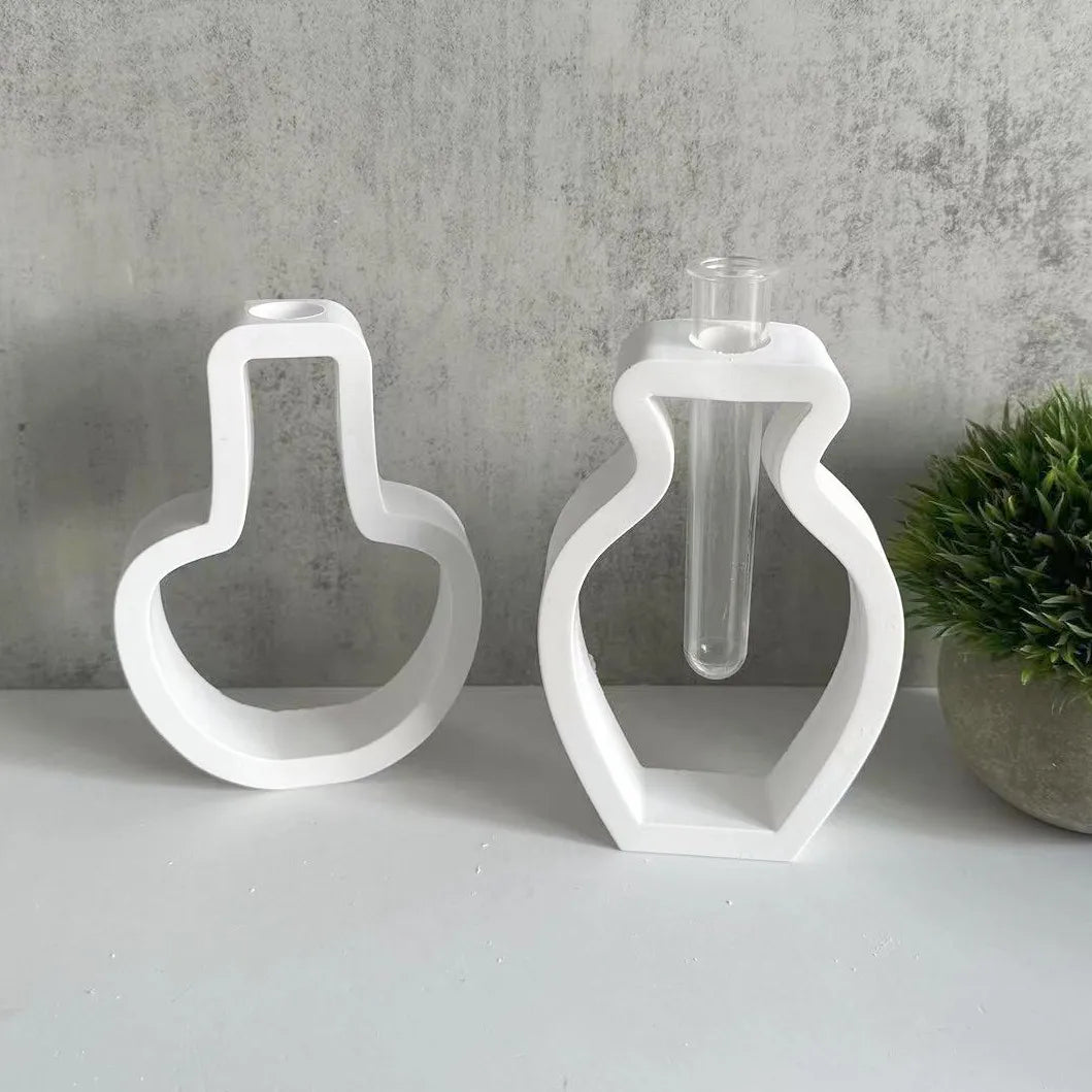 vases silicone blancs modernes contemporains artisanat bricolage hydroponiques gypse colle