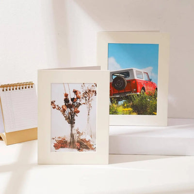 Cadre photo en carton rose moderne