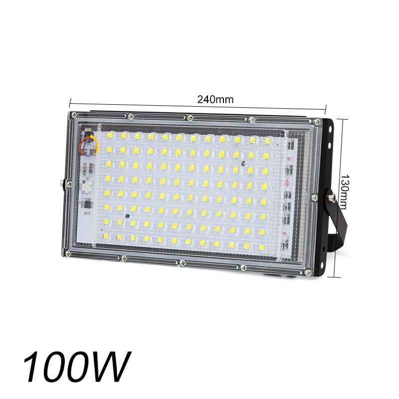 projecteur led moderne étanche ip65 220v noir 100w 150w extérieur aluminium câbles