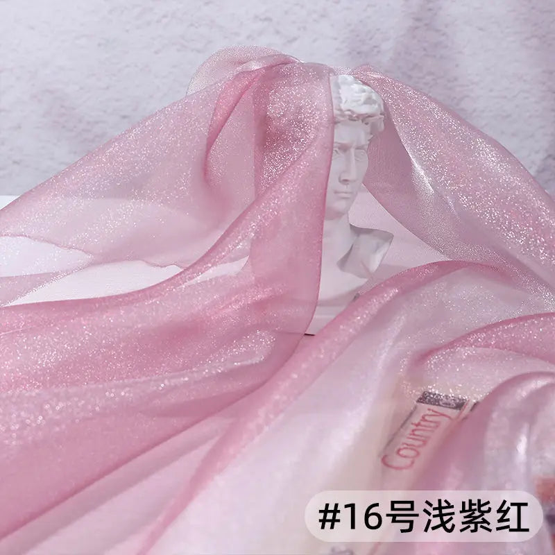 ruban pailleté multicolore translucide élégant polyester 100x140cm diy mariage cérémonie événement festive