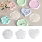assiettes bijoux silicone géométriques modernes vert pastel blanc rose bleu pastel minimalistes