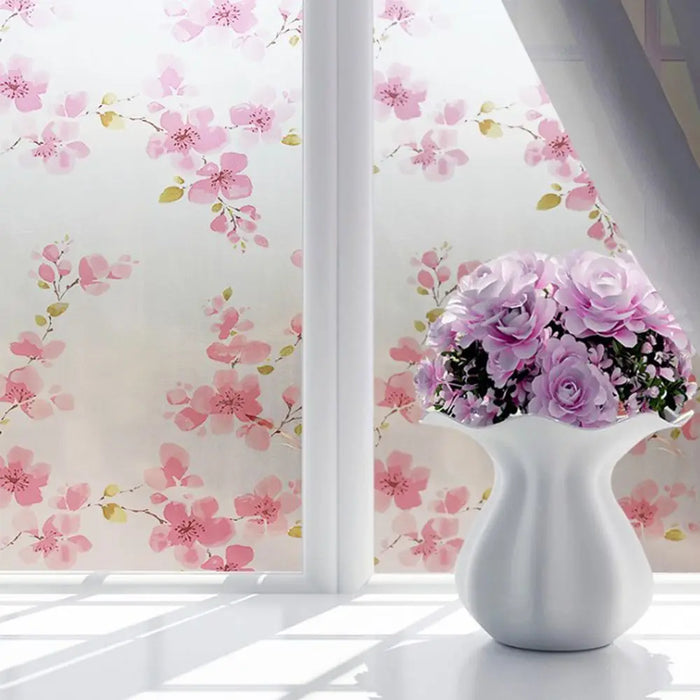 films décoratifs fenêtres transparents fleurs motifs modernes adhésifs autocollants surfaces givrées décoratifs