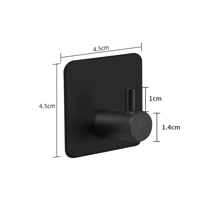 porte serviettes mural adhésif métal ss304 noir argenté moderne étanche salle bain cuisine