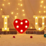 lettres lumineuses blanches vintage veilleuse deco brillante alphabet chiffres maison anniversaire noel mariage