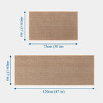 tapis anti dérapant caoutchouc flax tissé moderne beige clair durable extérieur cuisine porte maison