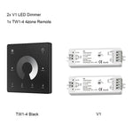 contrôleur led sans fil zones gradateur tactile noir blanc modernes 24v 36v
