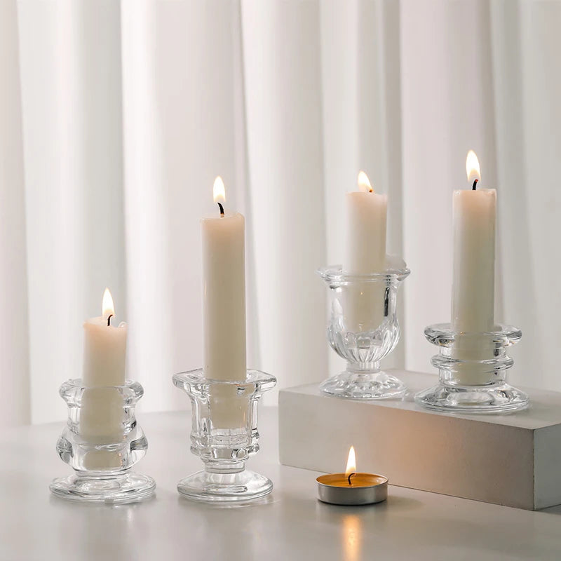 bougeoir transparent classique gravé décoration intérieure rond table mariage cadeau erotique
