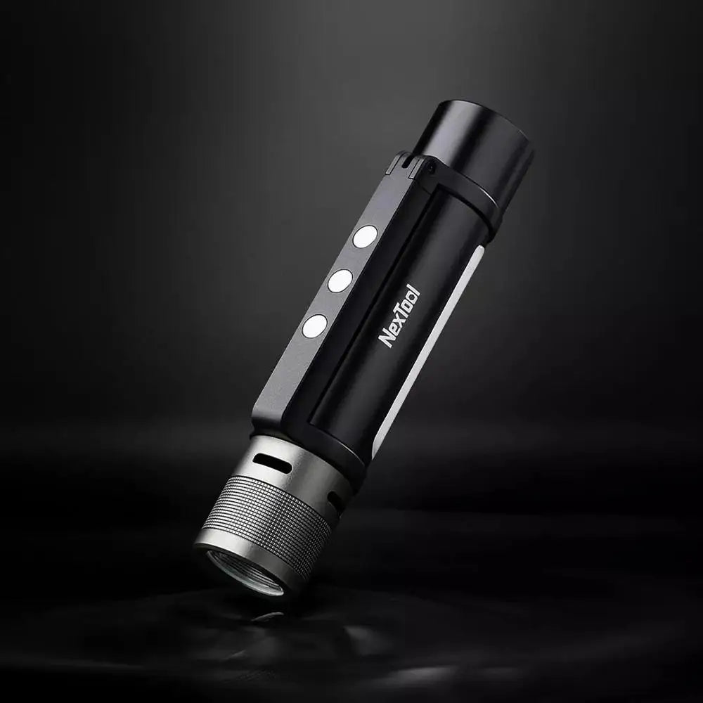 lampe poche led ultra lumineuse zoomable rechargeable alarme survie multifonctionnelle portable