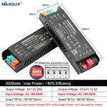 transformateur alimentation led 12v 24v 60w 100w 200w 300w 400w noir industriel adjustable