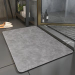 tapis bain moderne gris uni noir multicolore antidérapant polyester résistant rides