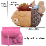 moule silicone cache plantes animaux girafe éléphant écureuil décoratif adhésif succulente figurines opaques