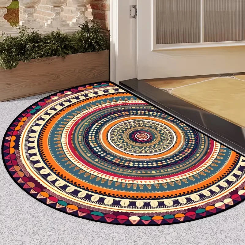 tapis mandala multicolore ethnique boho chic antidérapant intérieur extérieur 40x60cm 50x80cm 60x90cm
