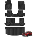 tapis sol voiture noir rayures horizontales antislip waterproof intérieur moderne