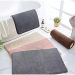 tapis bain microfibre absorbant antidérapant gris beige rose marron doux moderne