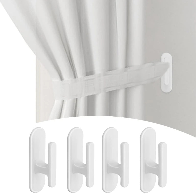 crochet adhésif fenêtre rideau moderne blanc fixe plastique pièces opaque