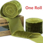 ruban velours vert foncé texture veloutée double face 4cm largeur décoration mariage emballage cadeau