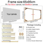 cadre mural bois moderne toile abstraite multicolore fleurs relief 60x80cm 55x75cm 55x85cm clips crochets