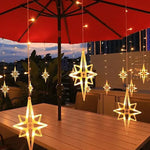 décoration noël étoiles lumineuses fil blanc multicolores extérieures ip44 étanches moderne