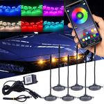 éclairage led voiture multicolore adhésif moderne câble noir contrôle application feux jour rgb
