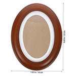 Cadre photo ovale bois moderne noir beige blanc plaque protection