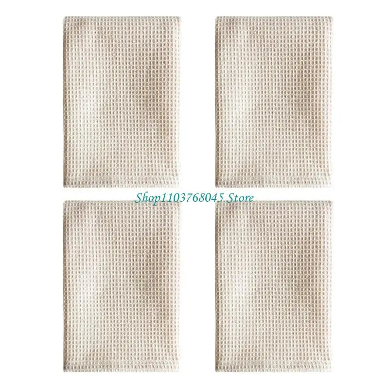 serviettes cuisine 100% coton gris beige bleu texture relief moderne crochets