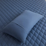 taies d'oreiller imperméables patchwork bleu moderne maison carreaux géométriques polyester 300 fils