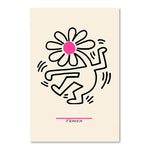 affiche abstraite picasso rose paysage contemporain sans cadre toile blanche salon bohême moderne horizontal