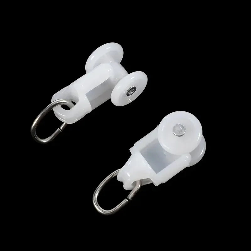 pulley rideau blanc moderne accessoire volet plastique lisse anneau métallique 50 pièces
