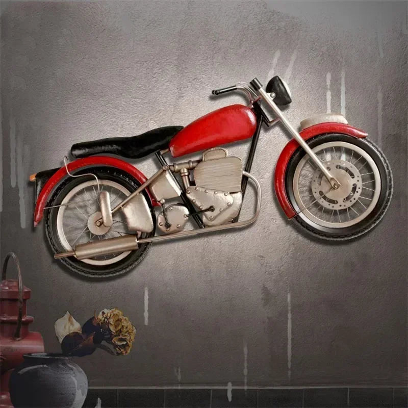 Ornement mural moto style industriel bar