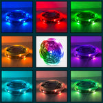 ruban led rgb 5v 18 led noir bleu adhésif moderne connecteurs certifié rohs cem
