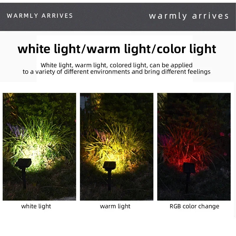 projecteur solaire led ip65 extérieur mural jardin decoration multicolore moderne