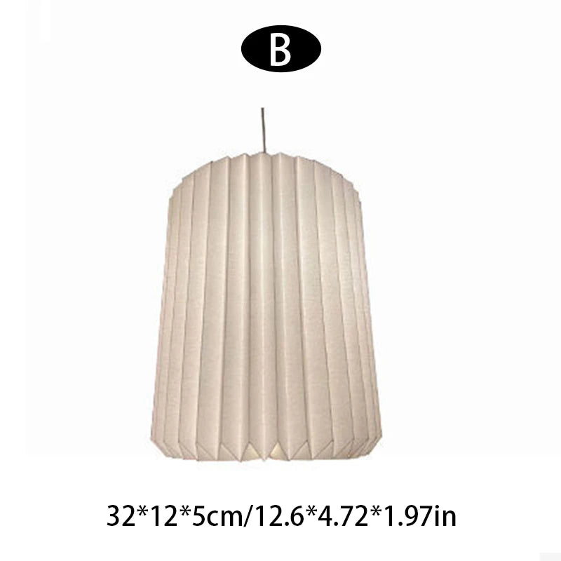 couvre lampe suspendu moderne blanc rayures horizontales fil inoxydable chambre salon decoration