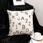 housse coussin moderne nordique motif papillons blanc noir polyester 45x45cm decoration salon