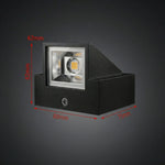 applique murale led moderne ip65 noir mat extérieure 3w 4000k 85v 265v abs