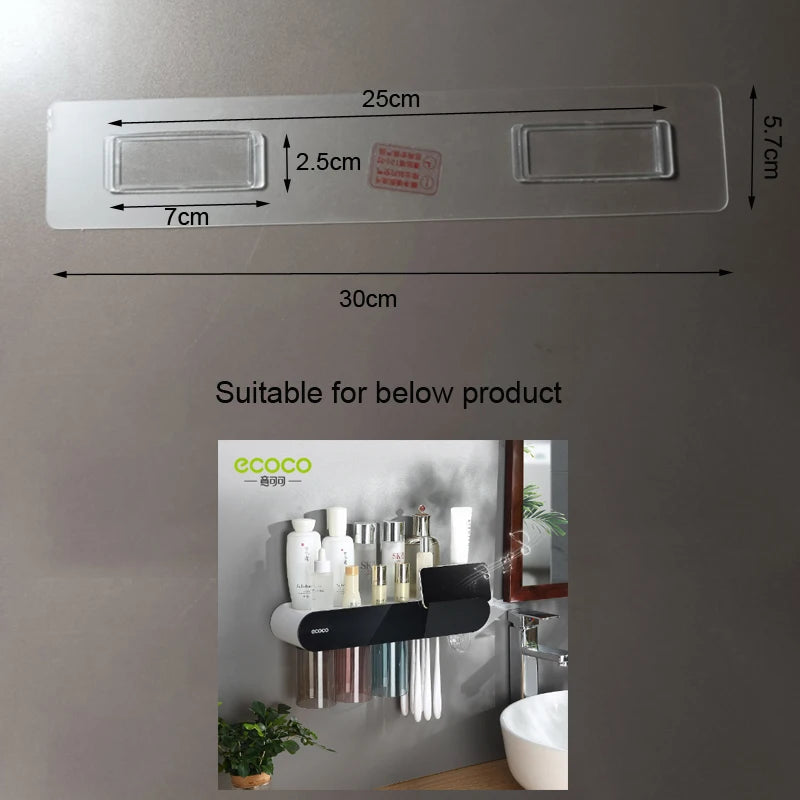 support savon transparent adhésif moderne rectangulaire carrés plastique fixe rangement