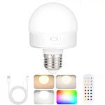 ampoule led rechargeable blanc moderne télécommande 15 couleurs températures adhésif