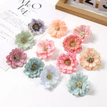 décoration intérieure fleurs artificielles lotus vintage rose vert clair mariage scrapbooking decor