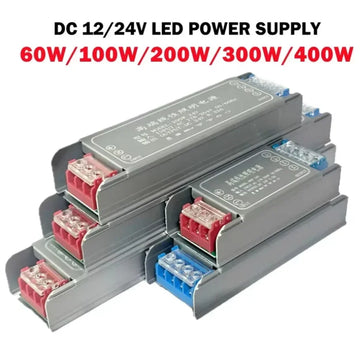 alimentation électrique led 12v 24v 60w 100w 200w 300w 400w industrielle super mince certification