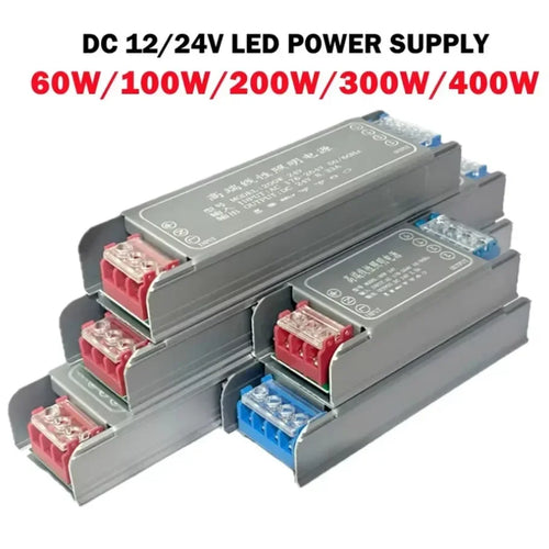 alimentation électrique led 12v 24v 60w 100w 200w 300w 400w industrielle super mince certification