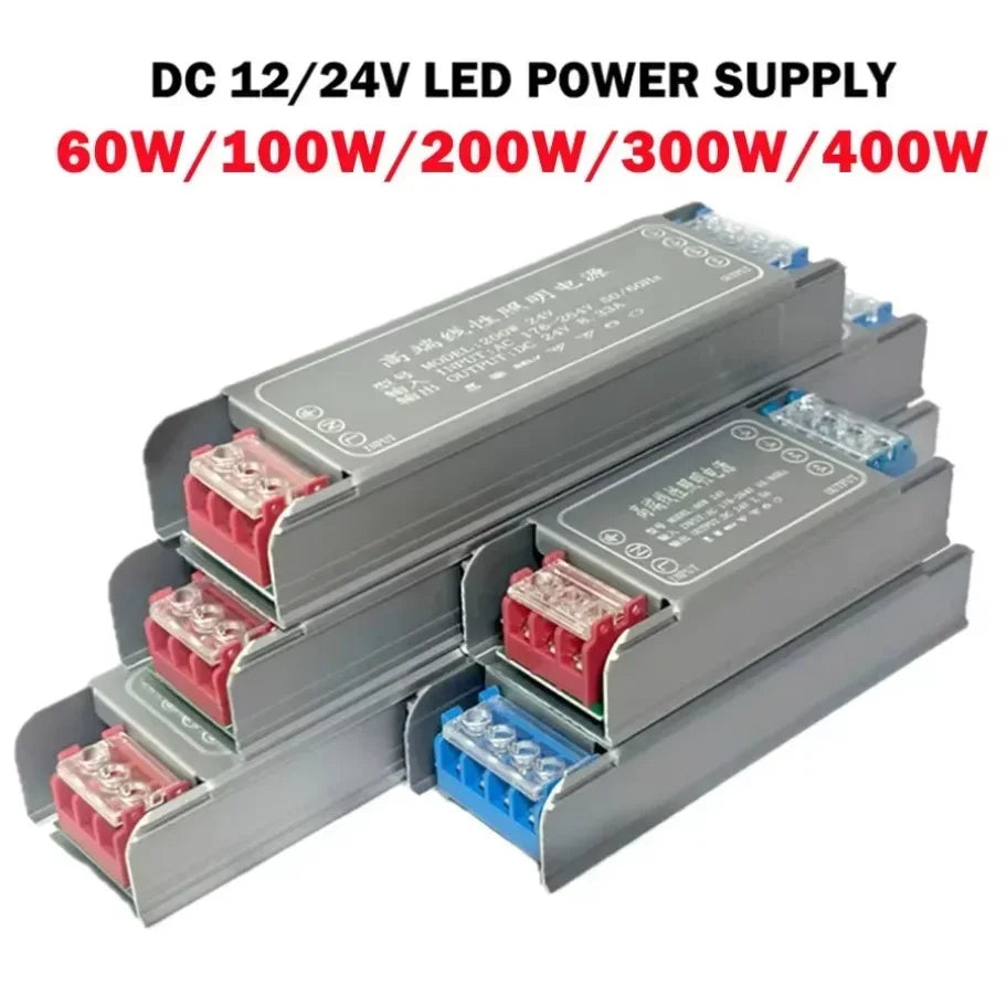alimentation électrique led 12v 24v 60w 100w 200w 300w 400w industrielle super mince certification