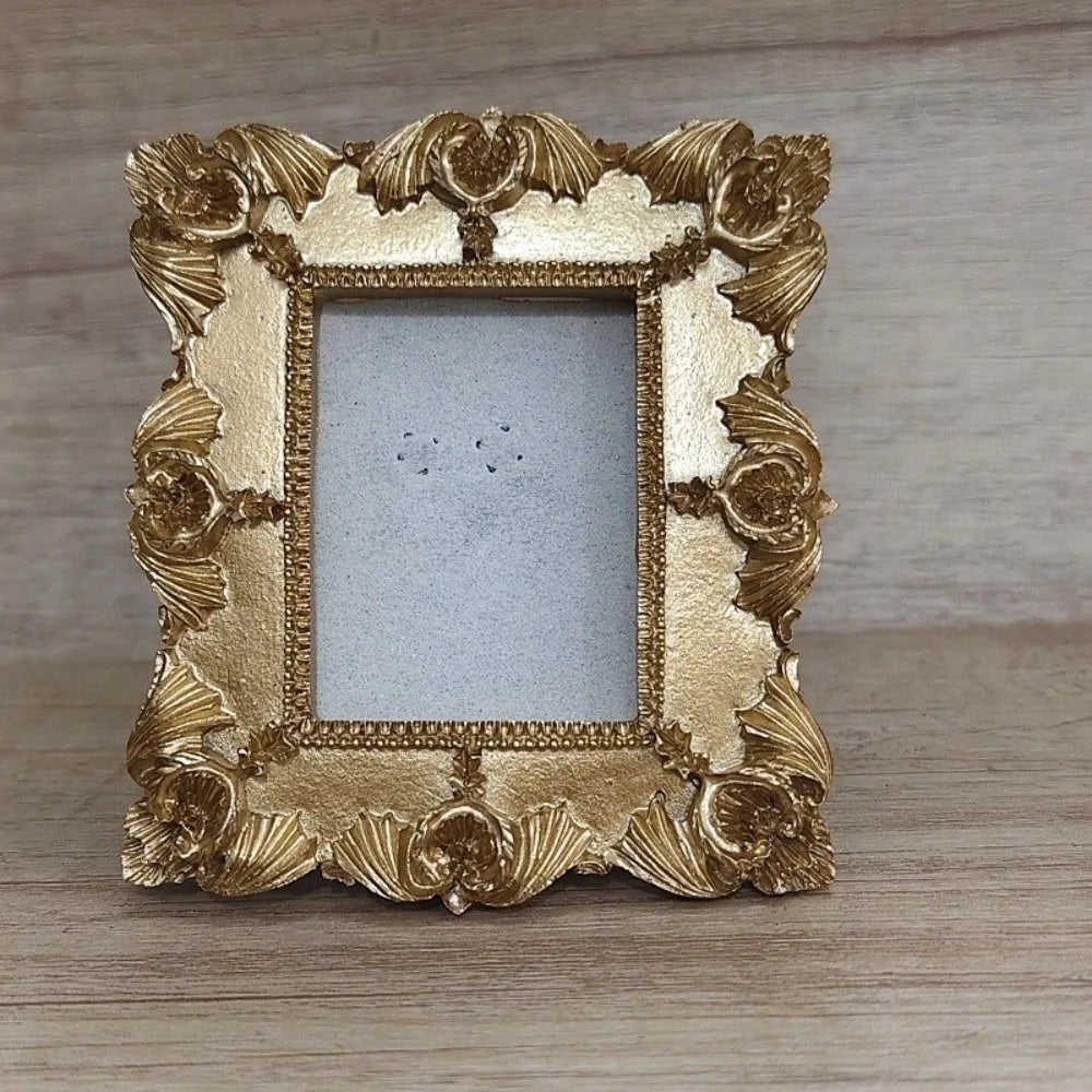 cadre photo or baroque floral décoration vintage orné moderne sculpté transparent