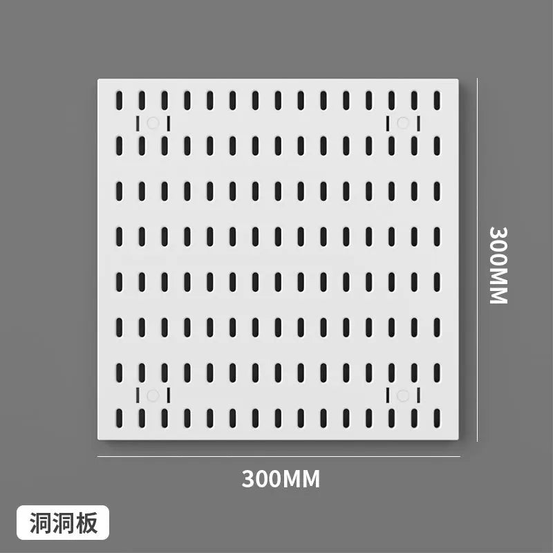 panneau perforé blanc étagère murale moderne accessoires rangement clips couteau clavier figurines