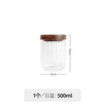 boîte hermétique verre couvercle bois rangement cuisine imperméable qualité alimentaire japonais transparent vertical moderne