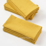 serviettes coton 40x40cm réutilisables rose pâle beige bleu orange blanc vert marron classiques maison