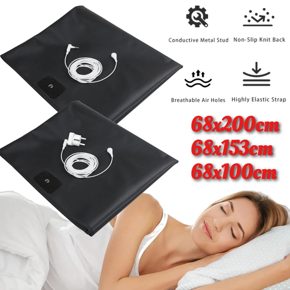 tapis conducteur sol noir fibre carbone perforations moderne élastiques king xl king queen twin