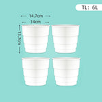 pots fleurs plastique blanc rayures modernes contrôleur racines 14cm 17cm 21cm pack pièces