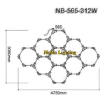 ruban led blanc hexagonal moderne adhésif 565mm 6500k 2000lm 50000h