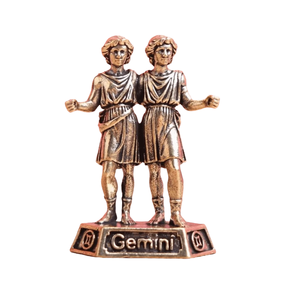 statues zodiacales bronze doré détaillées classiques signes astrologiques ornements décorations figurines