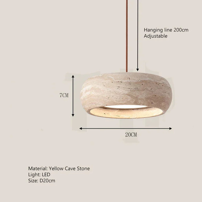 suspension lumineuse pierre naturelle moderne minimaliste beige gris clair texture marbre opaque chambre salon